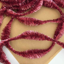 Large 5" Bump Chenille in Metallic Rose Pink~ 1 yd. (8 bumps)